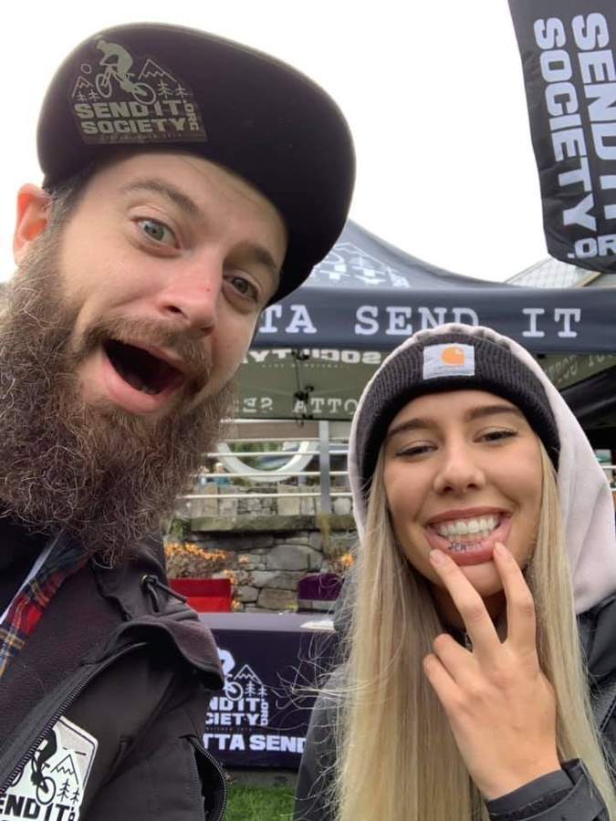 Making new friends at the Send It Society booth
